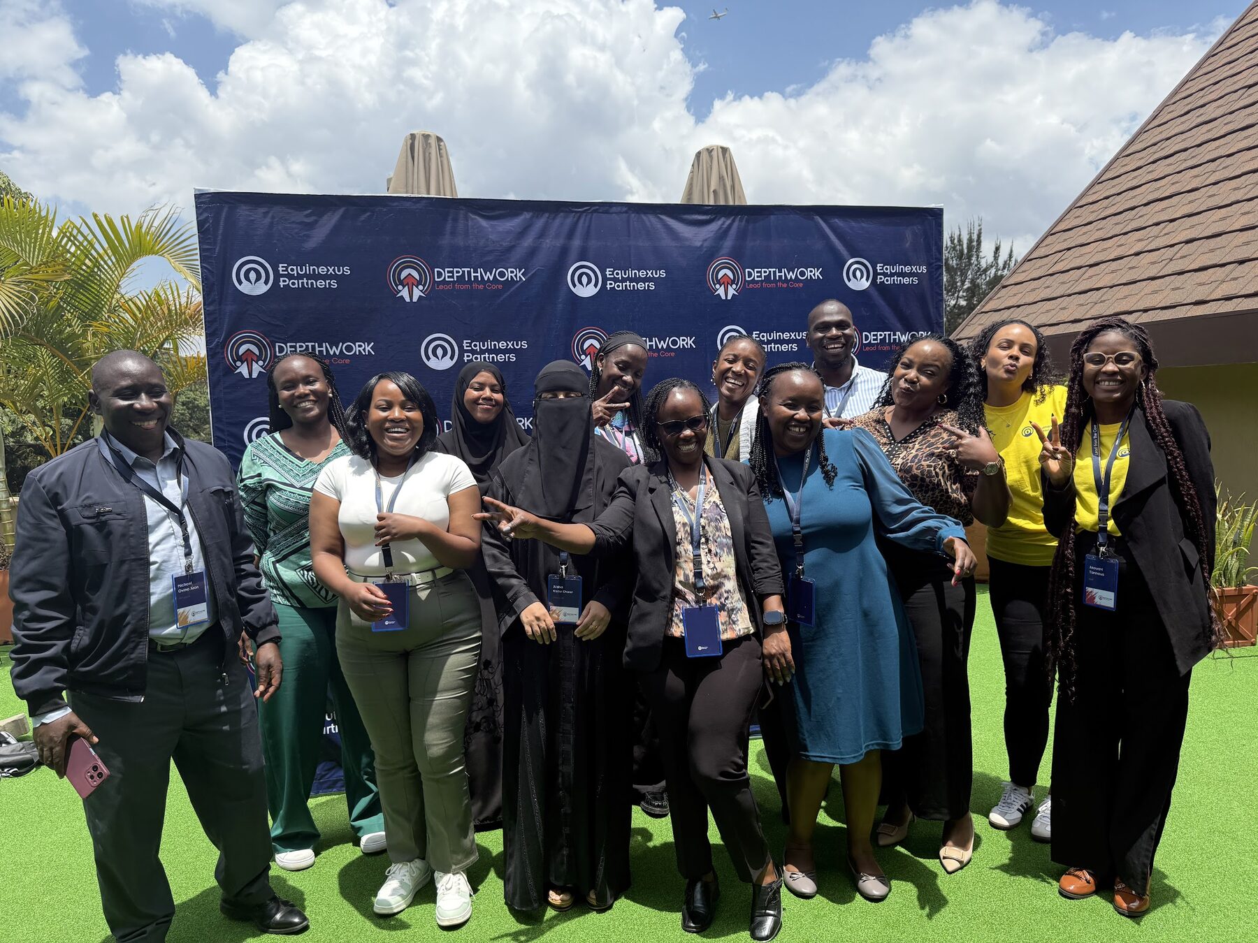 An Equinexus Depthwork cohort gathered together at the close of a programme in Kenya